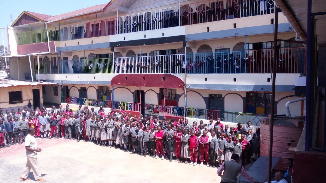 The whole school gathered for assembly
