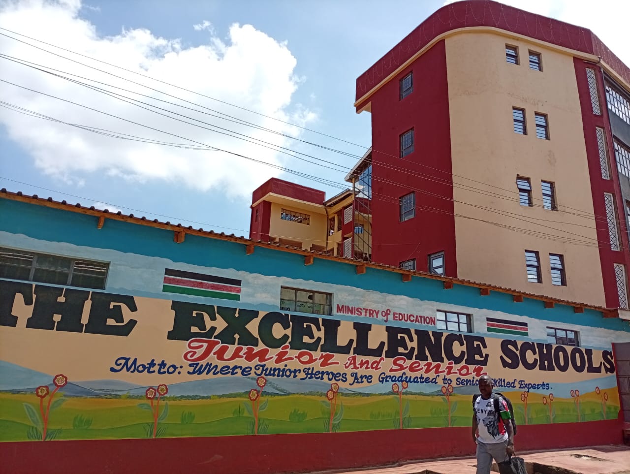 A view across the school campus