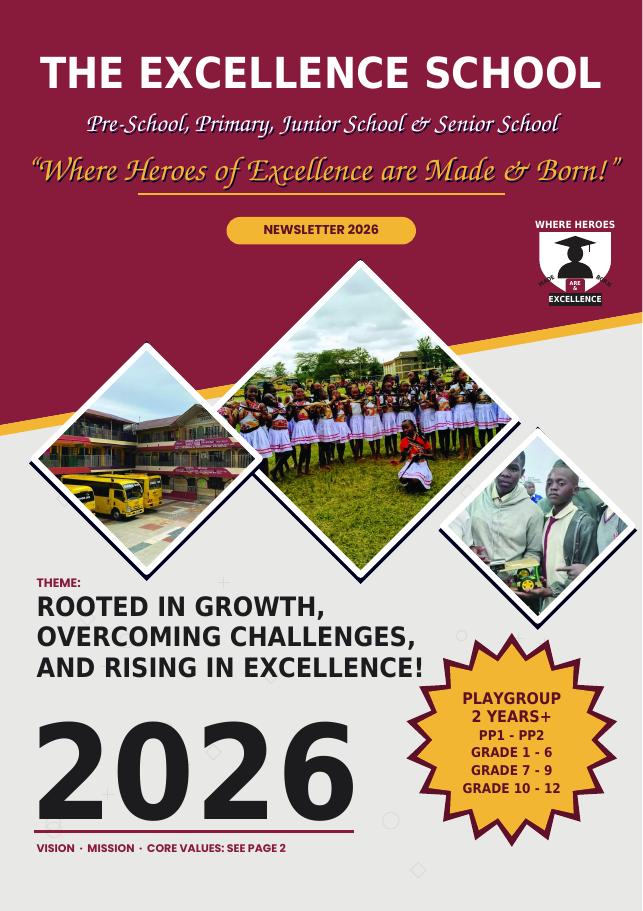 Cover of The Excellence School Newsletter 2026