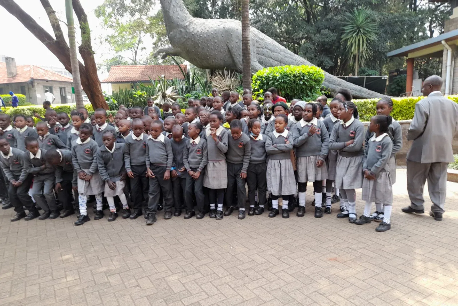 Students on an educational trip